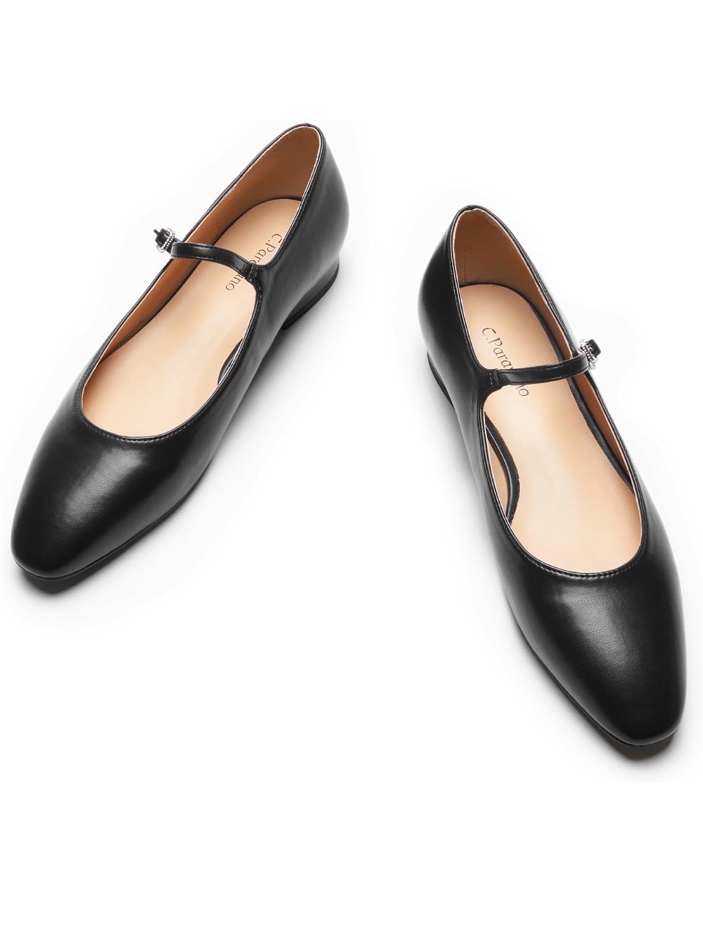 C.Paravano Classic Black Mary Jane Ballet Flats - Women's size 10